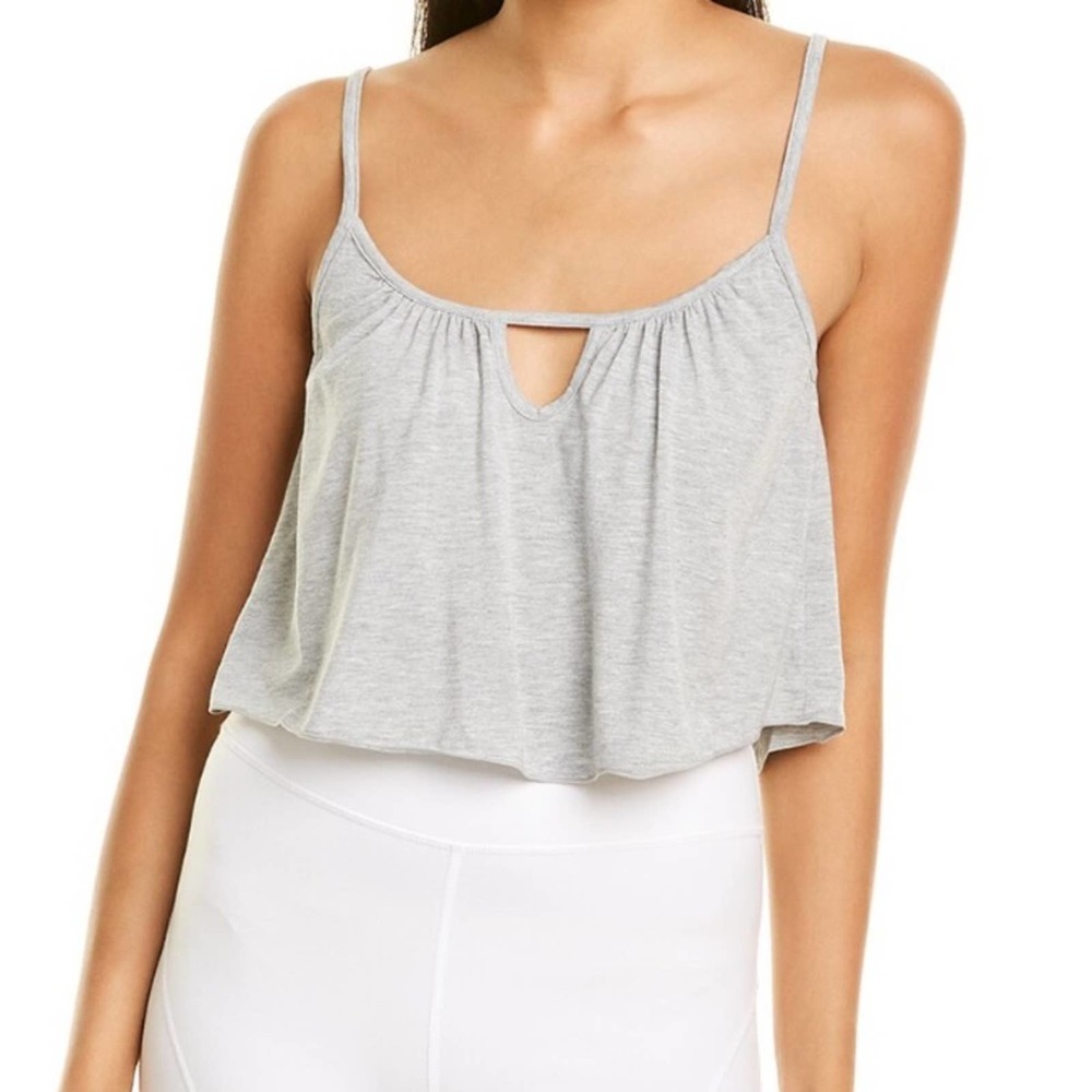 NWT Free People Free To Be Gray Cami Active Top